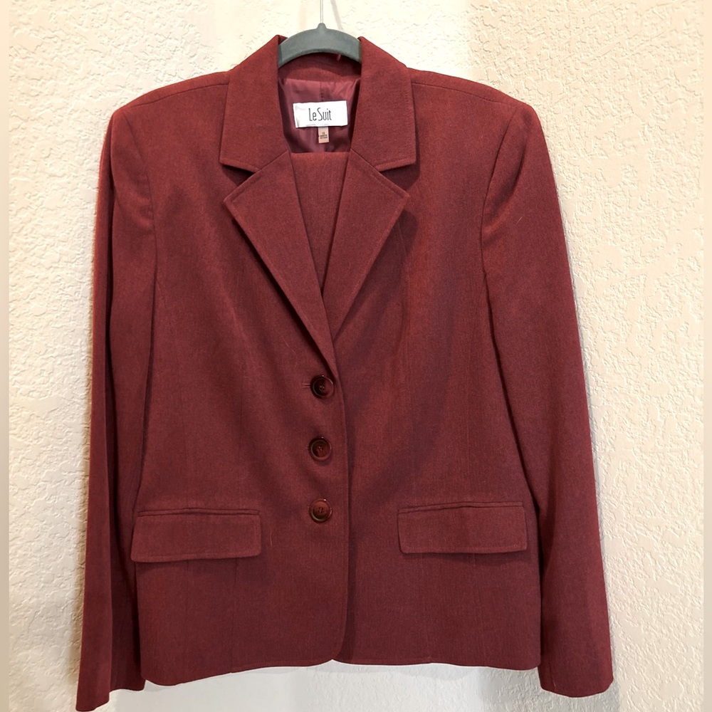 Deep Red Ladies Pantsuit
